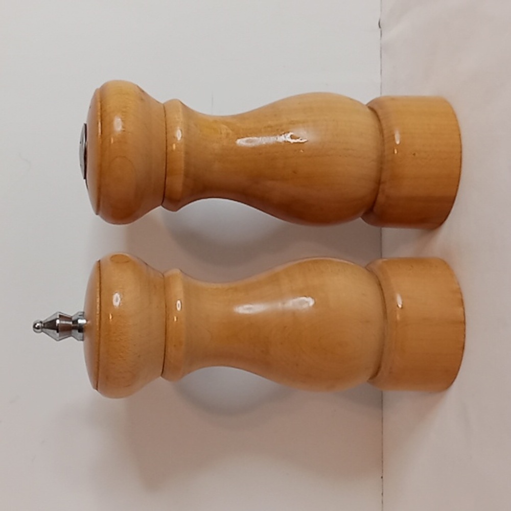 Mr. Dudley Wooden Pepper Mill Grinder And Salt Shaker Farmhouse EVC